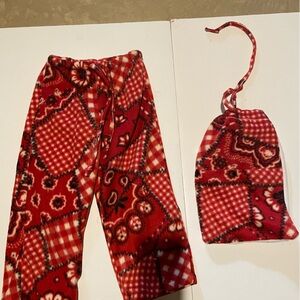 Red Bandana Print Joggers with Drawstring Waist